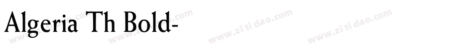 Algeria Th Bold字体转换